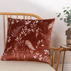 furn. Fearne Printed Velvet Cushion Cover in Brick 