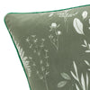 furn. Fearne Printed Velvet Cushion Cover in Sage Green