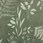 furn. Fearne Printed Velvet Cushion Cover in Sage Green