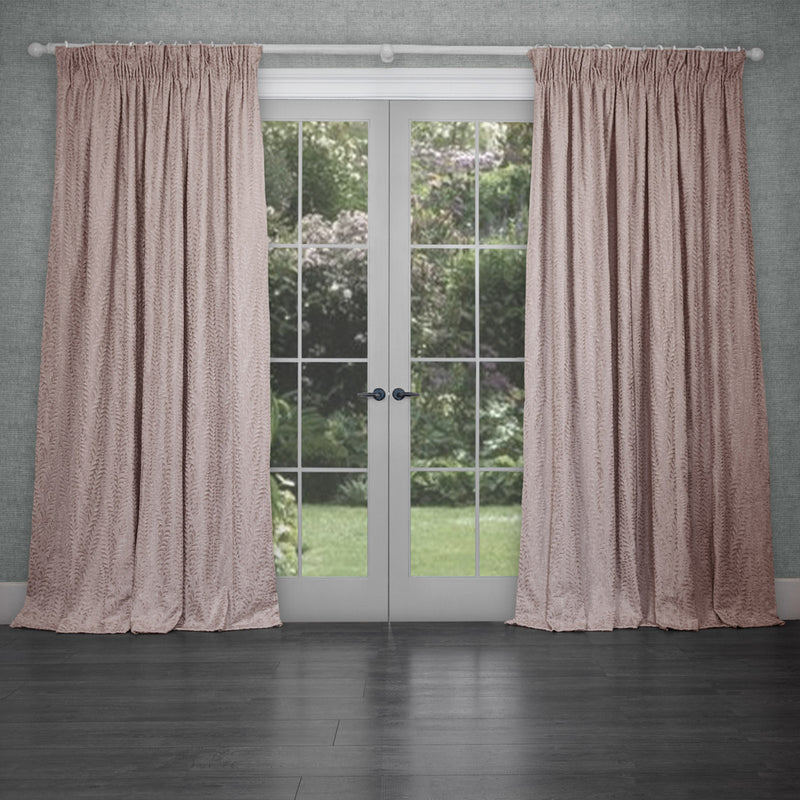 Voyage Maison Fernbank Embroidered Pencil Pleat Curtains in Blossom