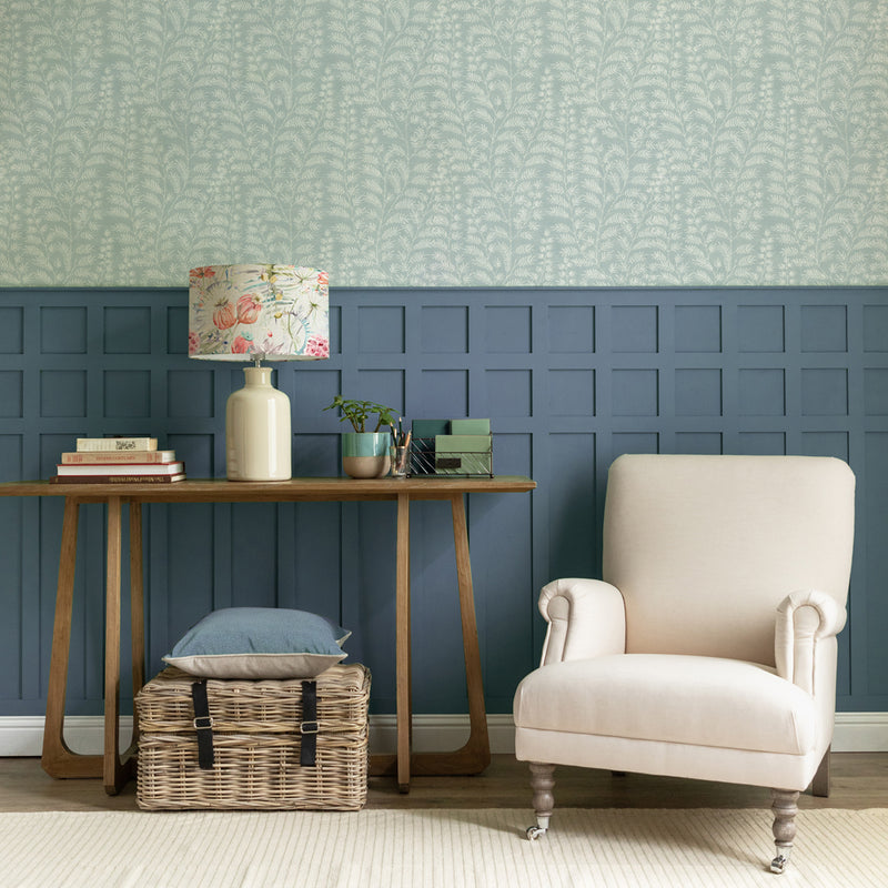 Voyage Maison Fernbank 1.4m Wide Width Wallpaper in Duck Egg