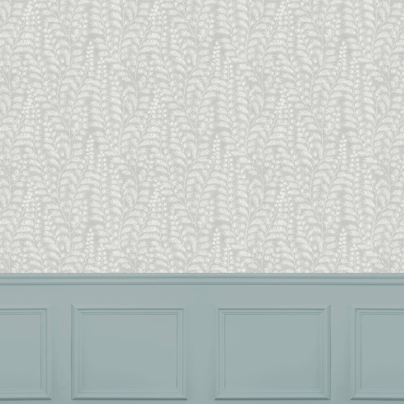 Voyage Maison Fernbank 1.4m Wide Width Wallpaper in Silver