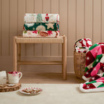  Green Throws  - Festive Treats Printed Fleece Throw Emerald Duvet Day