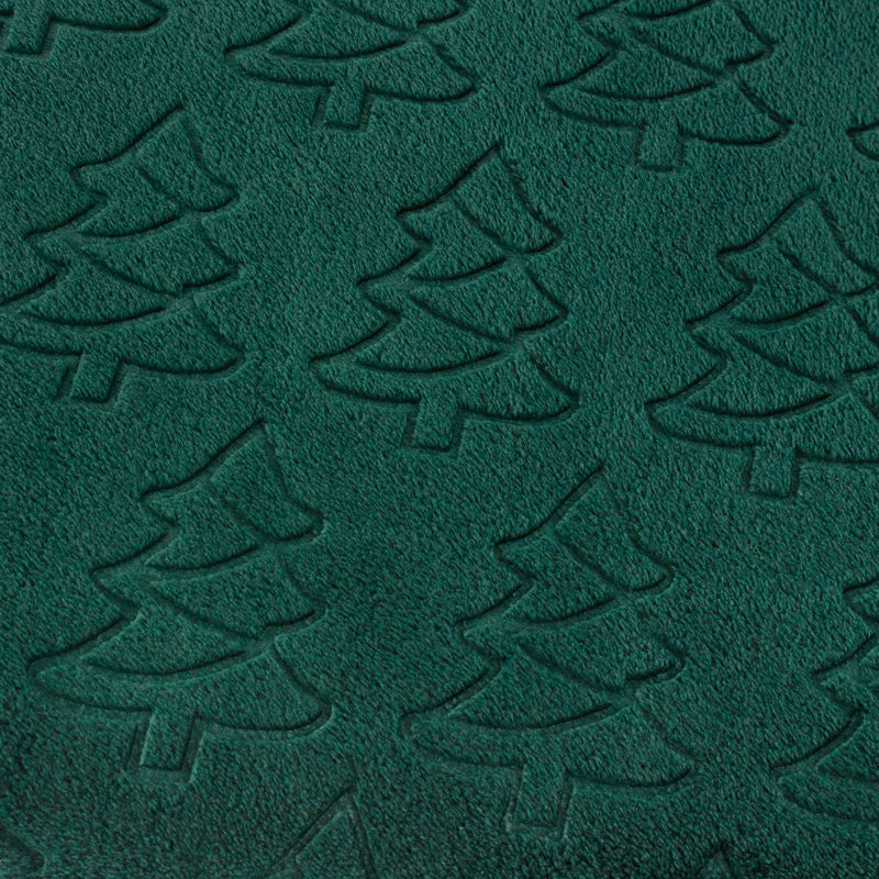 Woodland Green Throws  - Festive Trees Fleece Throw Emerald Furn