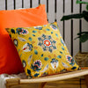 Floral Yellow Cushions - Folk Flora Outdoor Cushion Cover Ochre furn.