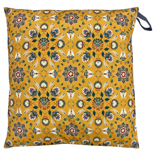 furn. Folk Flora Large 70cm Outdoor Floor Cushion Cover in Ochre