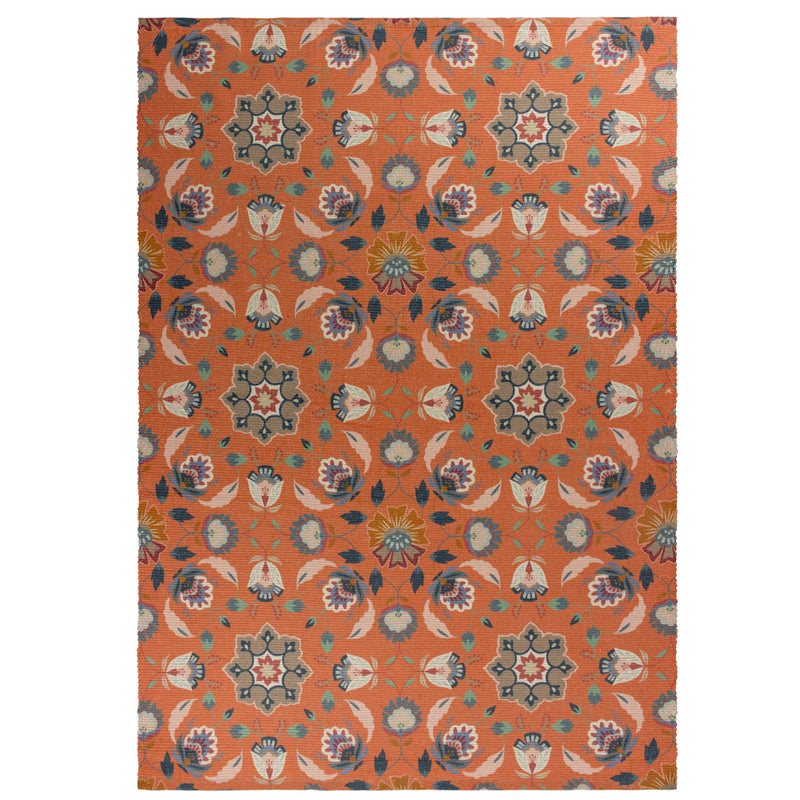 furn. Folk Flora 120x170cm Outdoor/Indoor Rug in Orange