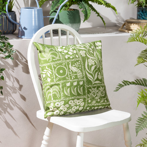 Floral Green Cushions - Forage Garden Outdoor Cushion Cover Sage furn.