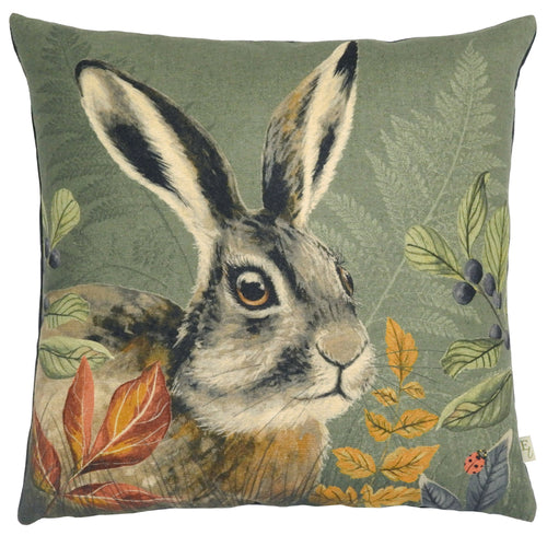 Evans Lichfield Forest Hare Cushion Cover in Grey