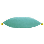 Paoletti Fiesta Velvet Cushion Cover in Teal/Bamboo