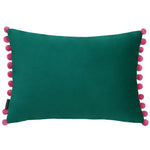 Paoletti Fiesta Velvet Cushion Cover in Teal/Berry