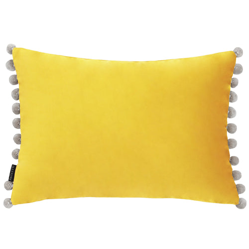 Paoletti Fiesta Velvet Cushion Cover in Mimosa/Silver