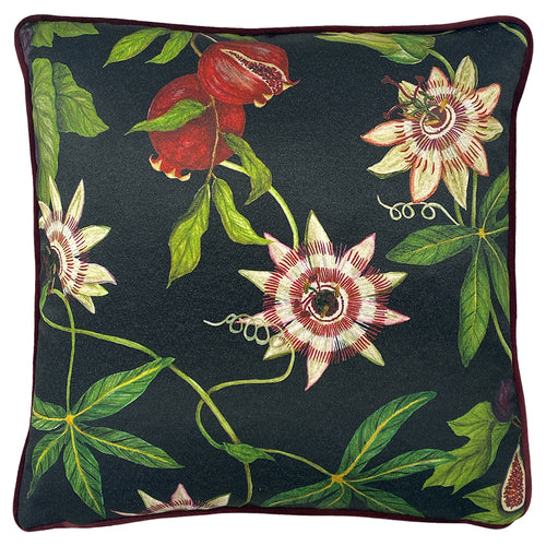 Paoletti Figaro Floral Cushion Cover in Green