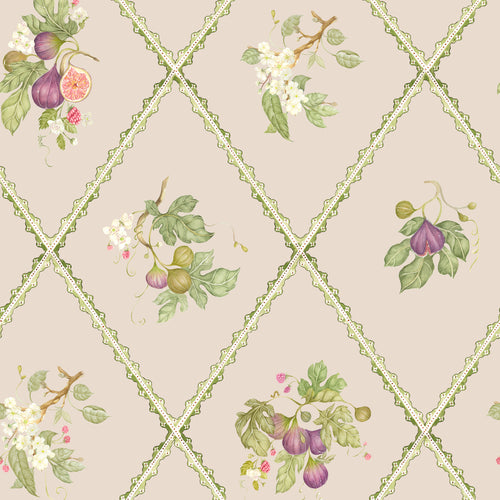  Wallpaper - Fig Gardens  1.4m Wide Width Wallpaer (By the Metre) Taupe Voyage Maison