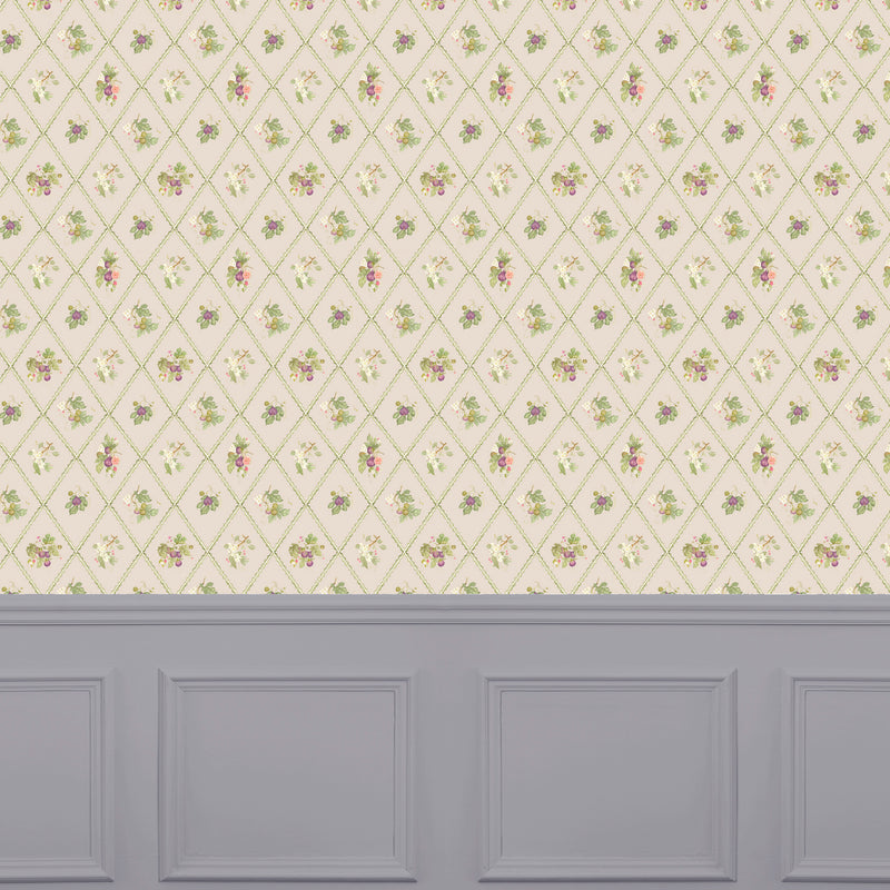  Wallpaper - Fig Gardens  1.4m Wide Width Wallpaer (By the Metre) Taupe Voyage Maison