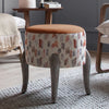 Additions Finn Round Footstool in Arwen Rosewater