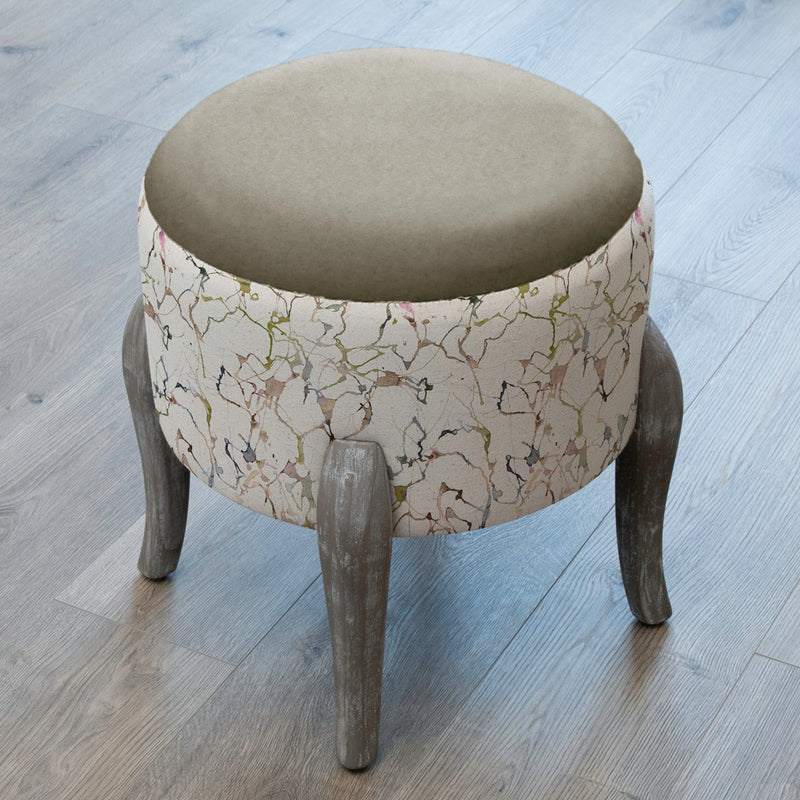 Additions Finn Round Footstool in Carrara Meadow