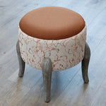 Additions Finn Round Footstool in Carrara Rosewater