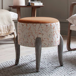 Additions Finn Round Footstool in Carrara Rosewater