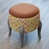 Additions Finn Round Footstool in Savannah Amber