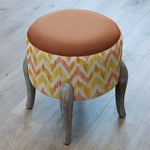 Additions Finn Round Footstool in Savannah Amber