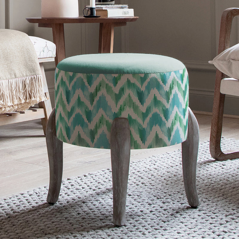 Additions Finn Round Footstool in Savannah Isla