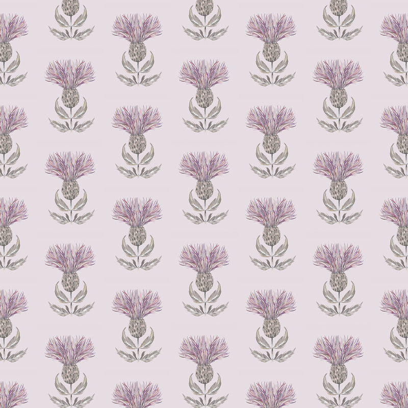 Voyage Maison Firth Printed Cotton Fabric in Mauve Cream