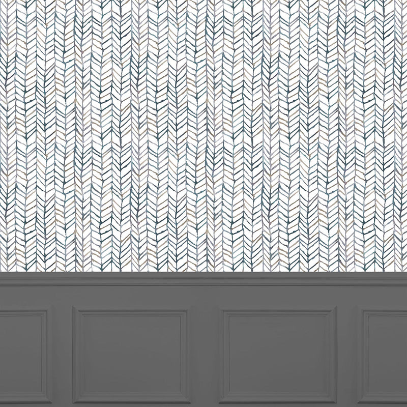 Voyage Maison Fishing Net 1.4m Wide Width Wallpaper in Slate