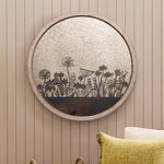 Floral Grey Accessories - Fleur Et Faune Circle Antique Mirror Greywash Voyage Maison