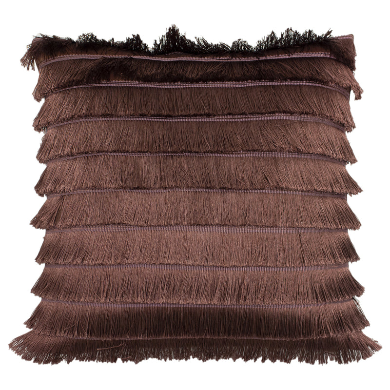 furn. Flicker Fringed Cushion Cover in Rose