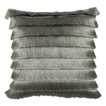 furn. Flicker Fringed Cushion Cover in Silver