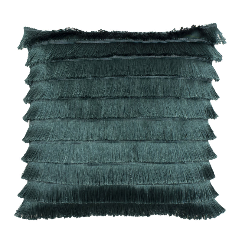 furn. Flicker Fringed Cushion Cover in Teal