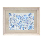 Floral Blue Wall Art - Floella  Framed Print Birch/Delft Blue Voyage Maison