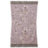 Damask Purple Throws - Floella Printed Fringe Throw Viola Voyage Maison