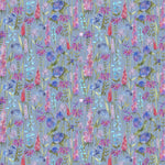 Voyage Maison Florabunda Printed Cotton Fabric in Bluebell Blue