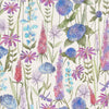 Voyage Maison Florabunda Printed Cotton Fabric in Bluebell/Cream