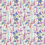 Voyage Maison Florabunda Printed Cotton Fabric in Bluebell/Cream