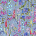 Voyage Maison Florabunda 1.4m Wide Width Wallpaper in Bluebell