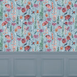 Voyage Maison Florabunda 1.4m Wide Width Wallpaper in Cornflower