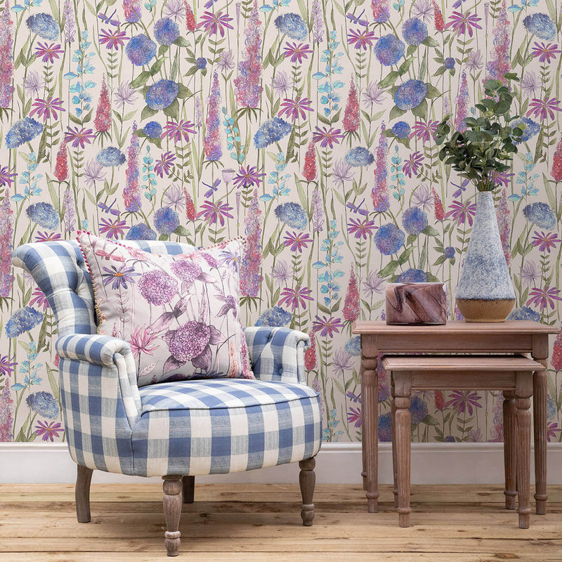 Voyage Maison Florabunda 1.4m Wide Width Wallpaper in Ecru