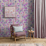 Voyage Maison Florabunda 1.4m Wide Width Wallpaper in Fuchsia