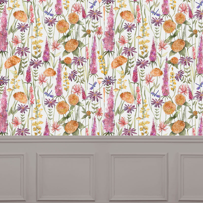 Voyage Maison Florabunda 1.4m Wide Width Wallpaper in Russett/Linen