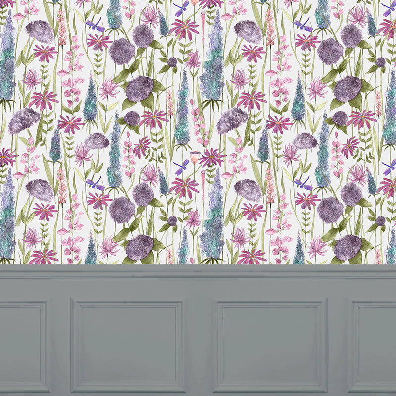 Voyage Maison Florabunda 1.4m Wide Width Wallpaper in Verde/Linen