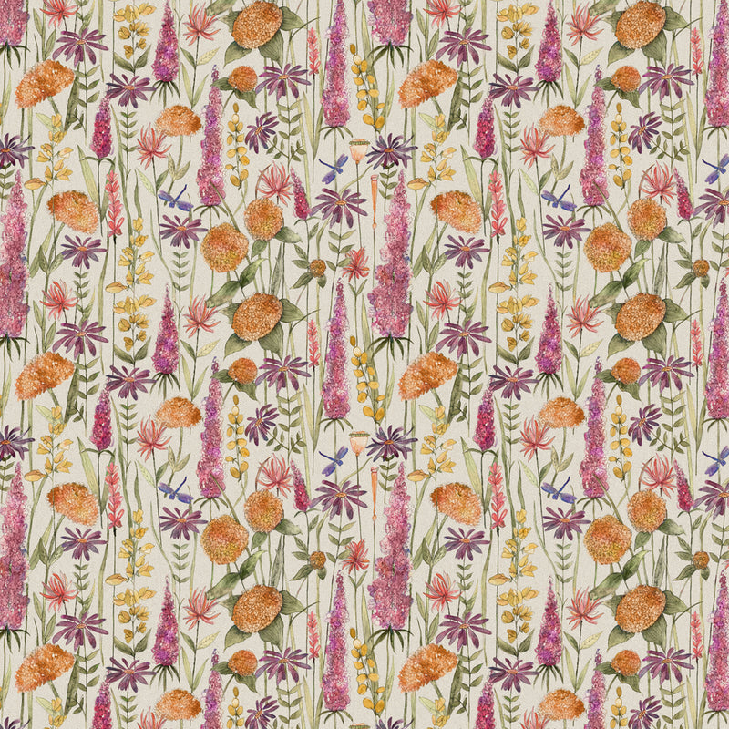 Voyage Maison Florabunda Printed Cotton Fabric in Russet/Cream