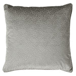 Paoletti Florence Embossed Velvet Cushion Cover in Silver