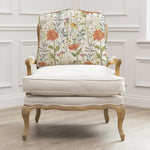 Floral Orange Furniture - Delamere Printed Florence Chair Oak/Linen Voyage Maison