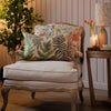 Floral Orange Furniture - Delamere Printed Florence Chair Oak/Linen Voyage Maison