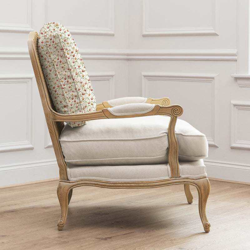 Floral Orange Furniture - Fresia Printed Florence Chair Oak/Linen Voyage Maison