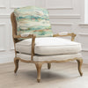 Woodland Green Furniture - Russet Shores Printed Florence Chair Oak/Linen Voyage Maison