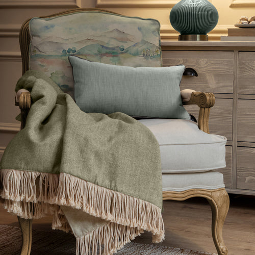 Woodland Green Furniture - Russet Shores Printed Florence Chair Oak/Linen Voyage Maison